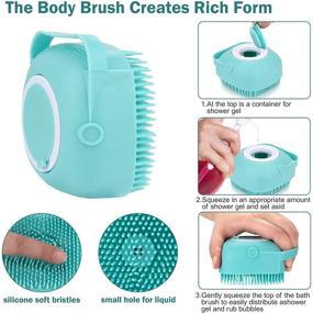 img 1 attached to 🛀 KSang Silicone Back Scrubber for Shower - Deep Cleaning Bath Body Brush for Men and Women, Dual Sided Back Brush Belt with Handle - Effectively Targets and Reduces Back Acne (35.43x3.35 inches)