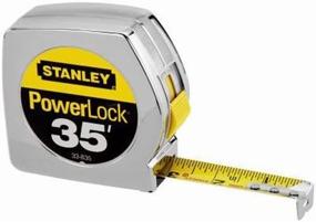 img 1 attached to Stanley 33 835 35 Foot Powerlock Tape: Precision Measuring Tool for Accurate Measurements