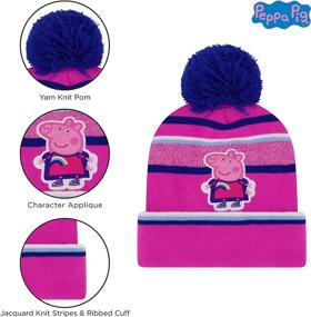 img 1 attached to 🧣 eOne Winter Hat, Kids Gloves, Toddlers Mittens: Peppa Pig Baby Beanie for Girls Ages 2-4