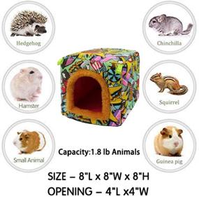 img 3 attached to Washable Warm Cartoon Bed Hideout House for Small Animals - Ideal for Hamsters, Hedgehogs, Guinea Pigs, Chinchillas, Ferrets, and More!