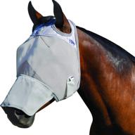 🐎 cashel crusader grey warmblood fly mask with long nose for optimal protection logo