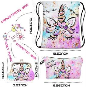 img 3 attached to 🎒 RLGPBON Drawstring Backpack: A Stylish Accessory Set for Girls' Jewelry, Necklaces & Pendants