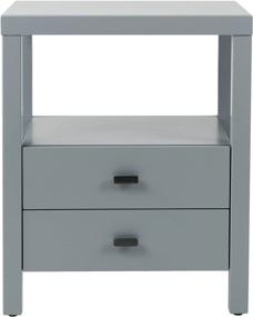 img 1 attached to 🪑 EAST at MAIN Westwood Acacia Wood Square Accent Table, 15x18x22, Grey