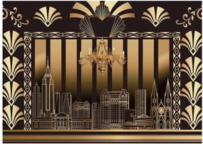 img 4 attached to 📸 Vintage Great Gatsby Photography Backdrop: Funnytree 7x5FT Roaring 20s Background for Parties, Weddings & Birthdays, Decorative Photo Booth Banner Supplies