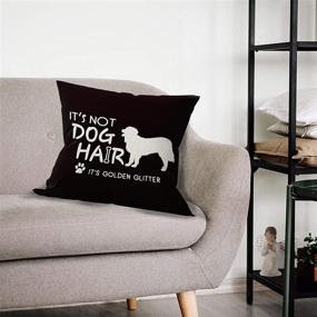 img 3 attached to Mancheng Zi Golden Retriever Glitter Cushion Home Decor