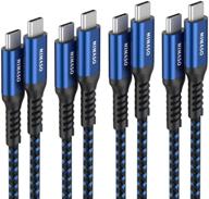 usb c to usb c cable 60w 4-pack[10ft+6 logo