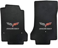 резиновые коврики lloyd mats signature для corvette c6 2007.5-2013.5: надежные передние коврики (крепление на липучке) логотип