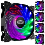 🌈 5-pack cp3 120mm rgb case fans with intelligent control, silent & high performance, adjustable colors + controller logo