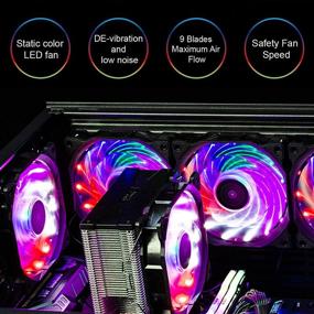 img 1 attached to 🌈 5-Pack CP3 120mm RGB Case Fans with Intelligent Control, Silent & High Performance, Adjustable Colors + Controller