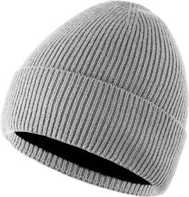 img 4 attached to 🧢 Connectyle Kids Beanie Hat - Cozy Winter Hats for Boys and Girls with Fleece Lining - Knitted Cap