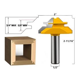 img 1 attached to CNC Lock Miter Bit for Enhanced Router Performance