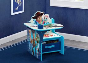 img 3 attached to 🪑 Disney Toy Story 4 Delta Children Chair Desk with Storage Bin