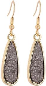 img 2 attached to Stylish Collection: 12 Pairs Bohemian Oval & Tears Shape Crystal Pendant Earrings for Women - Trendy Lightweight Dangle Earrings, Ideal for Parties, Birthdays, and Valentine's Day