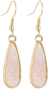 img 3 attached to Stylish Collection: 12 Pairs Bohemian Oval & Tears Shape Crystal Pendant Earrings for Women - Trendy Lightweight Dangle Earrings, Ideal for Parties, Birthdays, and Valentine's Day