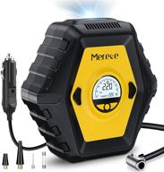 🚗 merece portable air compressor for car tires - dc 12v tire inflator pump with led light, 10 ft power cord, auto shut off - digital air pump for cars, bicycles, and other inflatables logo