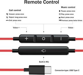 img 3 attached to 🎧 Высококачественные наушники с микрофоном и регулировкой громкости через USB C - наушники типа AILZPXX для iPad Pro, Samsung Galaxy Z Fold3, FS20 FE, S21 Plus, OnePlus 9 Pro 8 - Преумножьте свой опыт HD-звонков!