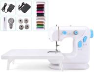 🧵 suteck mini sewing machine for beginners: portable electric sewing machines with extension table and 10 thread spools logo