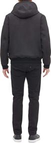 img 3 attached to Stylish and Functional: DKNY Men's Softshell Hooded Bomber Jacket - Stay Warm in Style!