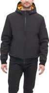 stylish and functional: dkny men's softshell hooded bomber jacket - stay warm in style! логотип