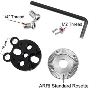 img 1 attached to 📷 NICEYRIG Адаптер для монтажа с резьбой M6, диаметр 31,8 мм, для каркаса камеры DSLR, ручки, деревянной рукоятки и ригов совместимых с ARRI