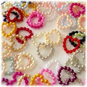 img 1 attached to 🌈 Stunning Summer-Ray 1000pcs Acrylic Pearlized Beaded Heart Value Pack in Vibrant Mixed Colors