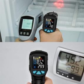 img 3 attached to 🌡️ Infrared Thermometer Temperature Gun MESTEK Non-Contact Laser Digital Thermometers with Color LCD Screen -58℉~1472℉(-50℃~800℃) Adjustable Emissivity Humidity - Not Suitable for Measuring Human Body Temperature