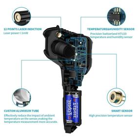 img 2 attached to 🌡️ Infrared Thermometer Temperature Gun MESTEK Non-Contact Laser Digital Thermometers with Color LCD Screen -58℉~1472℉(-50℃~800℃) Adjustable Emissivity Humidity - Not Suitable for Measuring Human Body Temperature