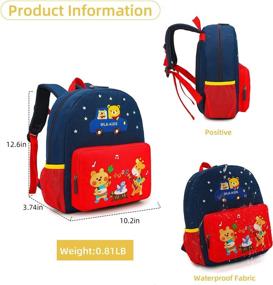 img 2 attached to Willikiva Dinosaur Backpack Waterproof Preschool Backpacks for Kids' Backpacks