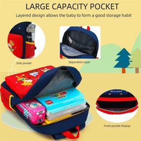 img 1 attached to Willikiva Dinosaur Backpack Waterproof Preschool Backpacks for Kids' Backpacks