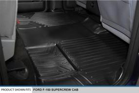 img 1 attached to 🚗 Black MAXLINER Floor Mats 2 Row Liner Set for Ford F-150 SuperCrew Cab 2011-2014