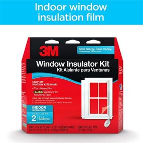 img 3 attached to 🏢 3M Indoor Window Insulator Kit - Heat and Cold Window Insulation Film, 5.16ft. x 17.5ft., Covers Two 3ft. x 5ft. Windows