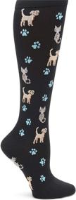 img 1 attached to 🧦 Nurse Mates Wide Calf Compression Socks for Pet Lovers