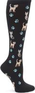 🧦 nurse mates wide calf compression socks for pet lovers логотип