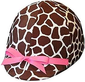 img 3 attached to Equestrian Helmet Cover Giraffe Ribbon