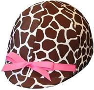 equestrian helmet cover giraffe ribbon logo