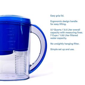 img 2 attached to 🍶 ProOne Water Filter Pitcher with Fruit Infuser - Top Choice for Kitchen, Office, Camping, or RVing, Providing Filtered Water