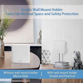 img 3 attached to Держатель для настенного крепления HOLACA 2 Pack Stand Bracket для системы ASUS ZenWiFi AX Whole-Home Tri-Band Mesh WiFi 6 - надежное и простое крепление (белый)