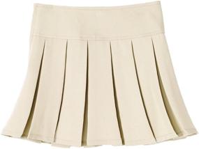 img 1 attached to Bienzoe Girl's Classic Pleated School Uniform Dance Skirt - Elevate Your Style with Timeless Elegance!