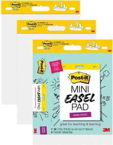 img 4 attached to Post-it Self-Stick Mini Easel Pad, 15x18, 20 Sheets/Pad, 3 Pads, Ideal for Virtual Teaching and Learning (577-3PK)