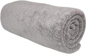 img 4 attached to Wove Extra Soft Bath Towel in Grey for Sensitive Skin