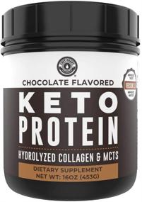 img 4 attached to 🍫 Left Coast Performance Keto Collagen Protein Powder Chocolate: Grass-Fed Collagen & MCT Powder Blend, 1lb - Low Carb Meal Replacement Shakes with No Carbs, 25 Servings
