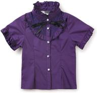 princess sleeve uniform bowknot 10 11y girls' clothing in tops, tees & blouses logo