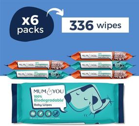 img 3 attached to 🌿 Mum & You 56 Count Biodegradable Compostable Vegan Registered Plastic Free Baby Wet Wipes, Pack of 6