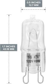 img 2 attached to 💡 10 Pack Dimmable Q50/G9/CL/120V G9 JCD 50W 120V T4 JD Type Clear Lens Halogen Light Bulbs - Ideal for Hanging Pendant, Chandeliers, Sconces & Down Lamps