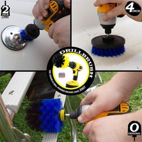 img 3 attached to 🧽 Power Scrubber Drill Brush Set for Efficient Cleaning – Versatile Drill Brush Attachment Kit for Carpets and More