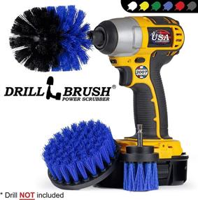 img 1 attached to 🧽 Power Scrubber Drill Brush Set for Efficient Cleaning – Versatile Drill Brush Attachment Kit for Carpets and More