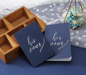img 3 attached to AKITSUMA Vow Books: Navy Blue Wedding Vow Booklets, Set of 2 for His and Her Wedding Vows (US-AKI-017, Navy Blue)