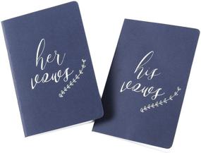 img 4 attached to AKITSUMA Vow Books: Navy Blue Wedding Vow Booklets, Set of 2 for His and Her Wedding Vows (US-AKI-017, Navy Blue)