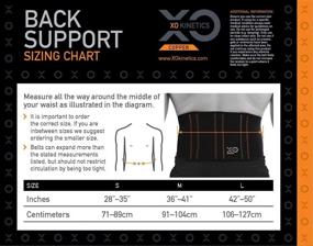 img 1 attached to 👍 XO KINETICS - #1 Lower Back Lumbar Support Belt for Men and Women. Ideal for Sport or Work Related Back Pain. 88% Copper Nylon. Size 42 - 50 inch.