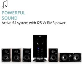 img 3 attached to AUNA Areal Active 525 Home Cinema System 5.1 Surround Sound 🔊 95W RMS Bass Reflex Subwoofer Standby Bluetooth USB SD AUX Remote Control Walnut
